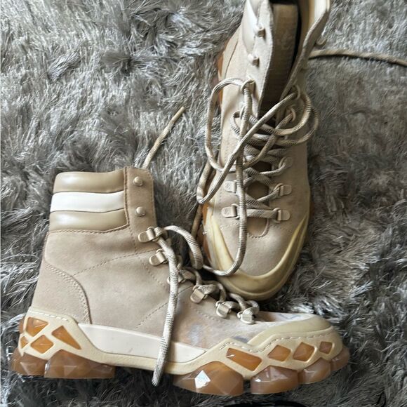 JIMMY CHOO Diamond x Hike ankle boots leather high top shoes rubber sneaker y2k - Picture 9 of 12